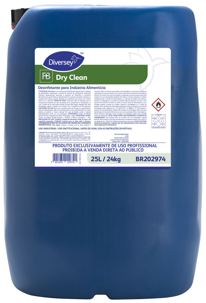 DRY CLEAN 25L - DESINFETANTE PARA INDÚSTRIA ALIMENTÍCIA